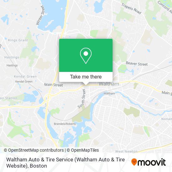 Mapa de Waltham Auto & Tire Service