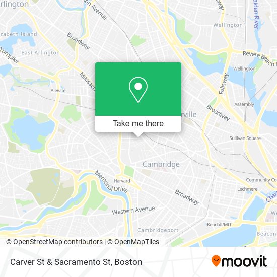 Carver St & Sacramento St map