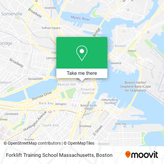 Forklift Training School Massachusetts map
