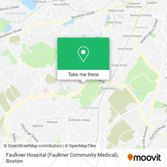 Mapa de Faulkner Hospital (Faulkner Community Medical)
