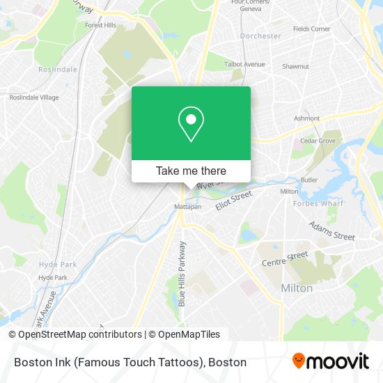 Mapa de Boston Ink (Famous Touch Tattoos)