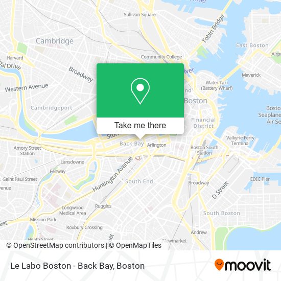 Le Labo Boston - Back Bay map
