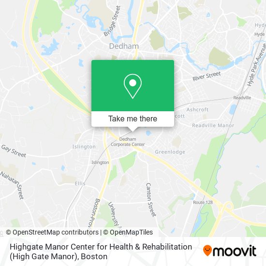 Highgate Manor Center for Health & Rehabilitation (High Gate Manor) map