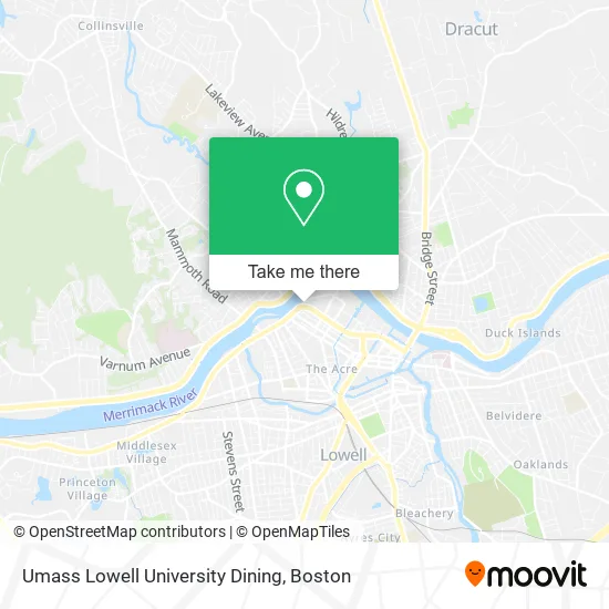 Umass Lowell University Dining map