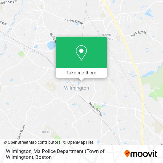 Mapa de Wilmington, Ma Police Department (Town of Wilmington)