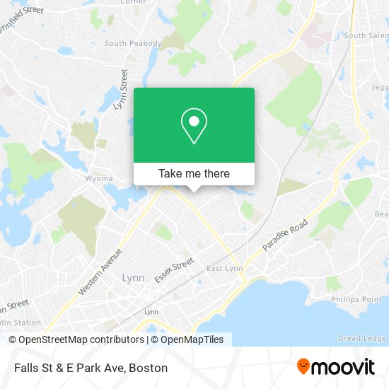 Mapa de Falls St & E Park Ave