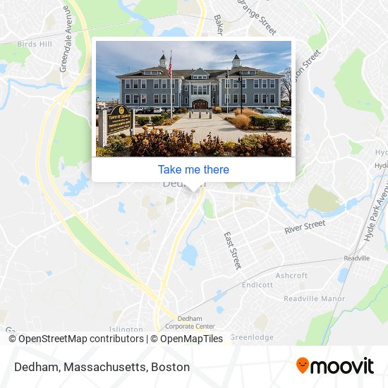 Dedham, Massachusetts map