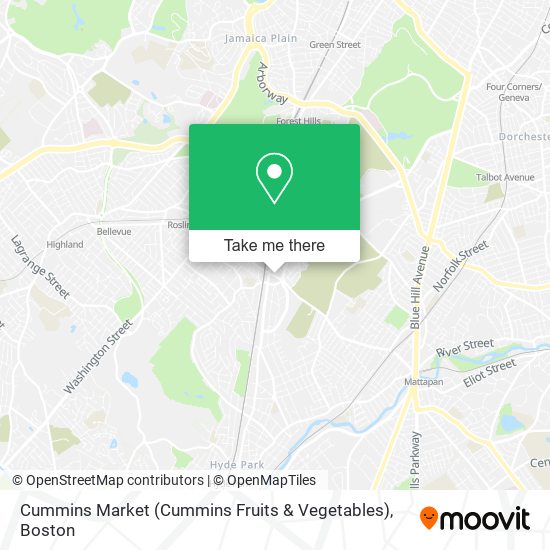 Mapa de Cummins Market (Cummins Fruits & Vegetables)