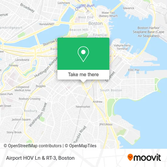 Airport HOV Ln & RT-3 map