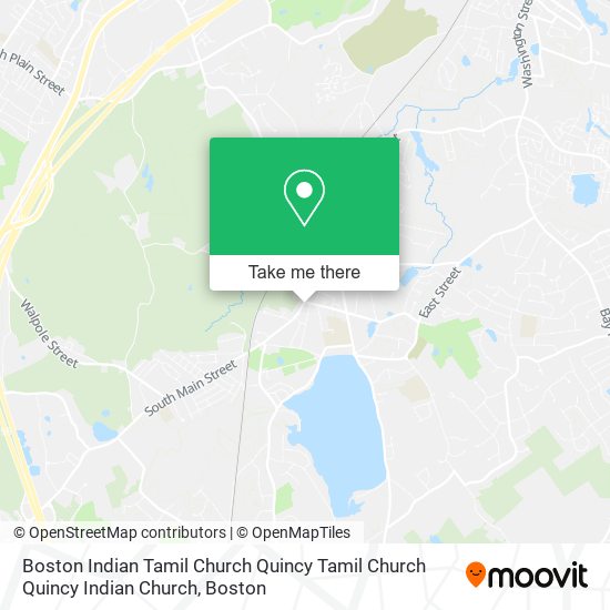 Mapa de Boston Indian Tamil Church Quincy Tamil Church Quincy Indian Church