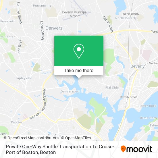 Private One-Way Shuttle Transportation To Cruise-Port of Boston map