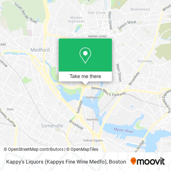 Mapa de Kappy's Liquors (Kappys Fine Wine Medfo)