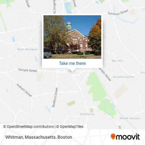 Mapa de Whitman, Massachusetts