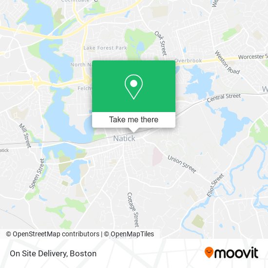 On Site Delivery map