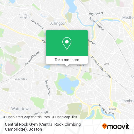 Mapa de Central Rock Gym (Central Rock Climbing Cambridge)