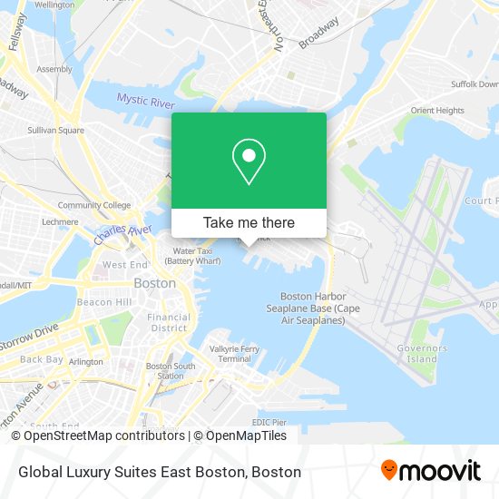 Mapa de Global Luxury Suites East Boston