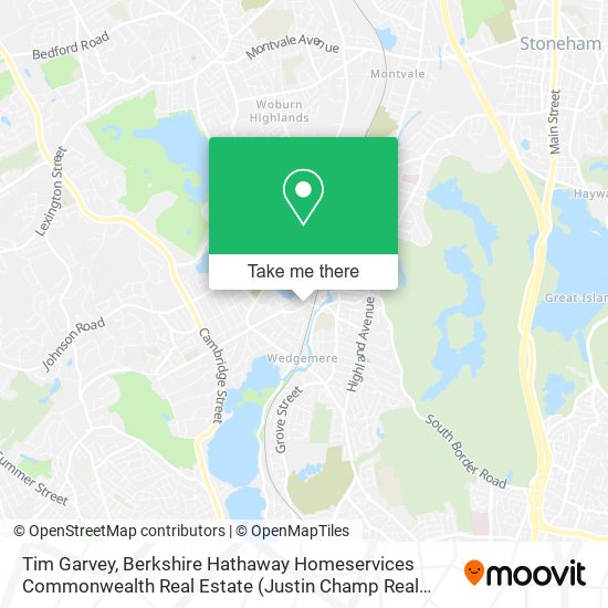 Tim Garvey, Berkshire Hathaway Homeservices Commonwealth Real Estate (Justin Champ Real Estate) map