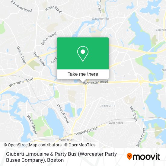 Giuberti Limousine & Party Bus (Worcester Party Buses Company) map