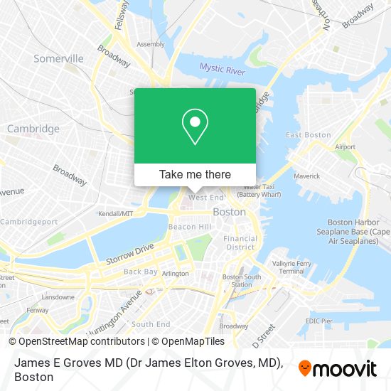 James E Groves MD (Dr James Elton Groves, MD) map