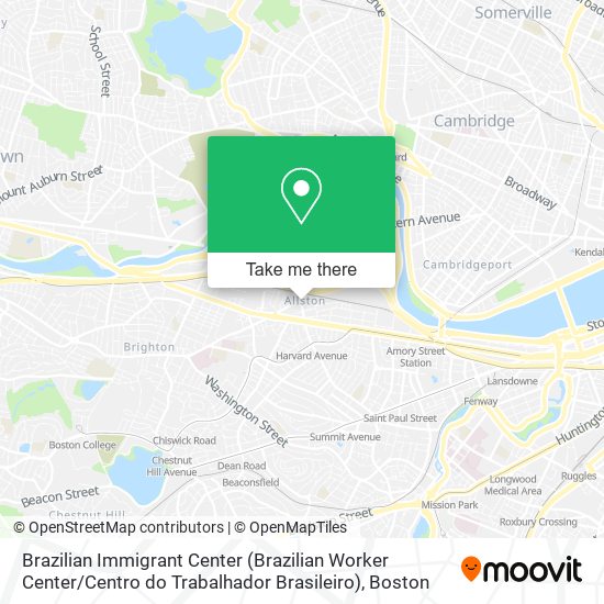 Mapa de Brazilian Immigrant Center (Brazilian Worker Center / Centro do Trabalhador Brasileiro)