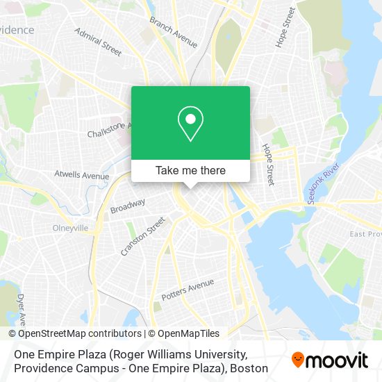 One Empire Plaza (Roger Williams University, Providence Campus - One Empire Plaza) map