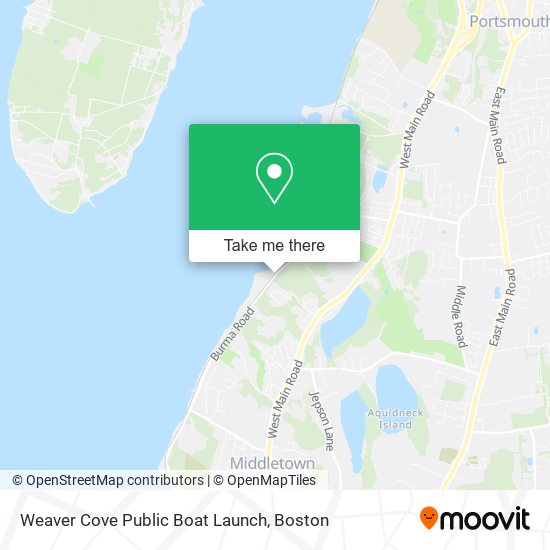 Weaver Cove Public Boat Launch map