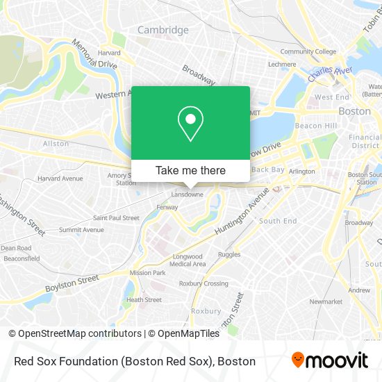 Red Sox Foundation (Boston Red Sox) map