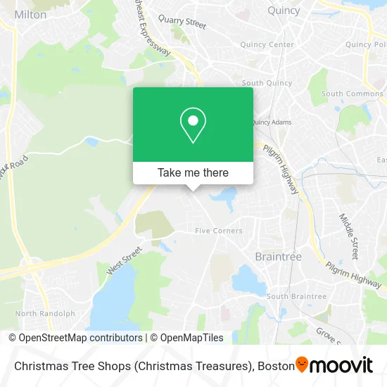 Christmas Tree Shops (Christmas Treasures) map