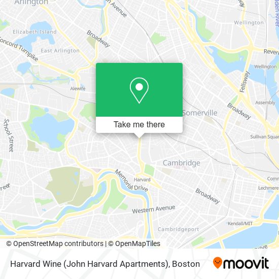 Mapa de Harvard Wine (John Harvard Apartments)