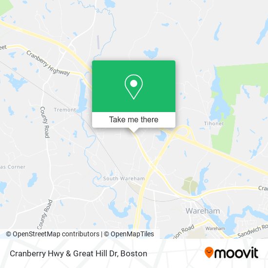 Mapa de Cranberry Hwy & Great Hill Dr