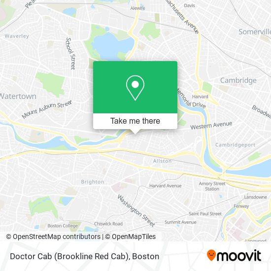 Doctor Cab (Brookline Red Cab) map
