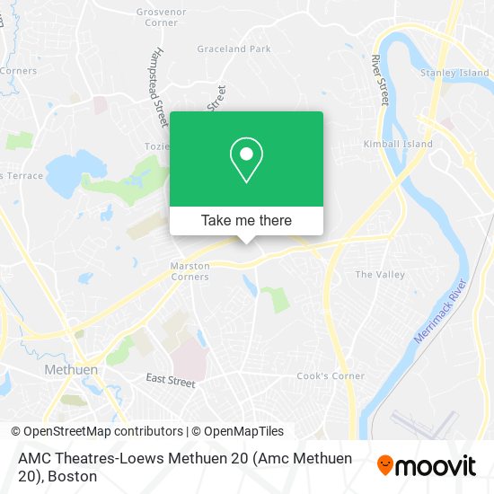 Mapa de AMC Theatres-Loews Methuen 20 (Amc Methuen 20)