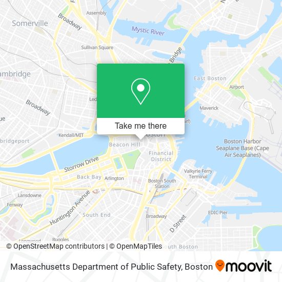 Massachusetts Department of Public Safety map