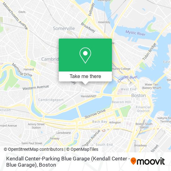 Kendall Center-Parking Blue Garage map