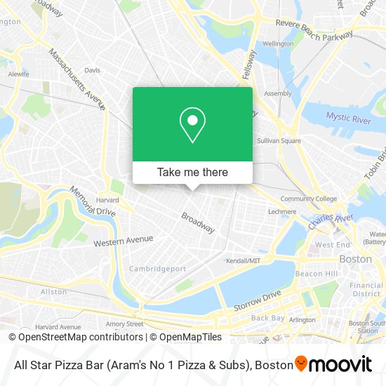 All Star Pizza Bar (Aram's No 1 Pizza & Subs) map