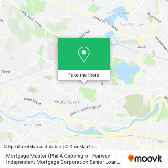 Mapa de Mortgage Master (Phil A Caponigro - Fairway Independent Mortgage Corporation Senior Loan Officer)