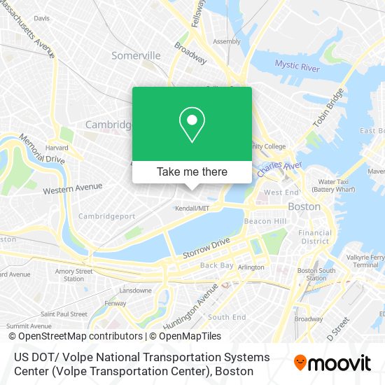 Mapa de US DOT/ Volpe National Transportation Systems Center (Volpe Transportation Center)