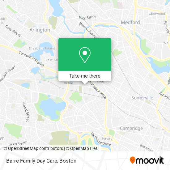 Barre Family Day Care map
