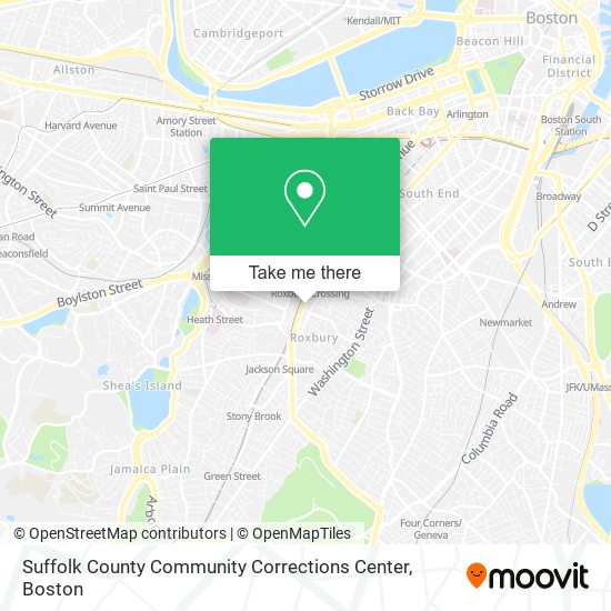 Mapa de Suffolk County Community Corrections Center