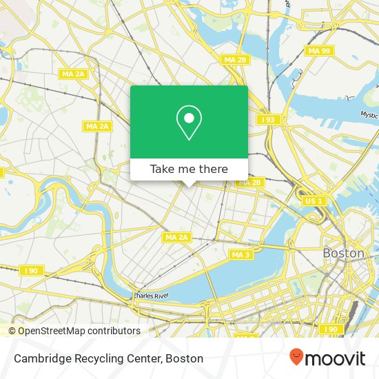 Cambridge Recycling Center map