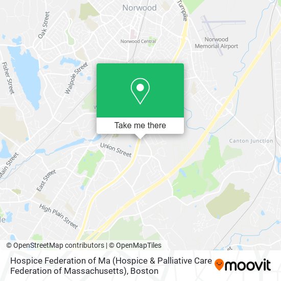 Mapa de Hospice Federation of Ma (Hospice & Palliative Care Federation of Massachusetts)