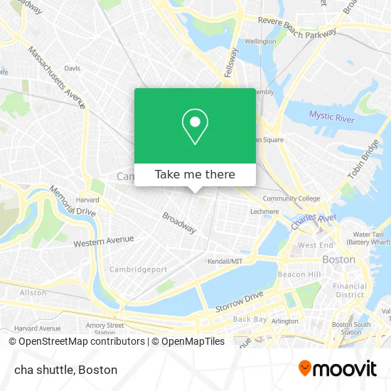 Mapa de cha shuttle