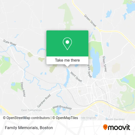 Family Memorials map
