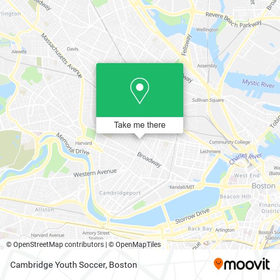 Cambridge Youth Soccer map