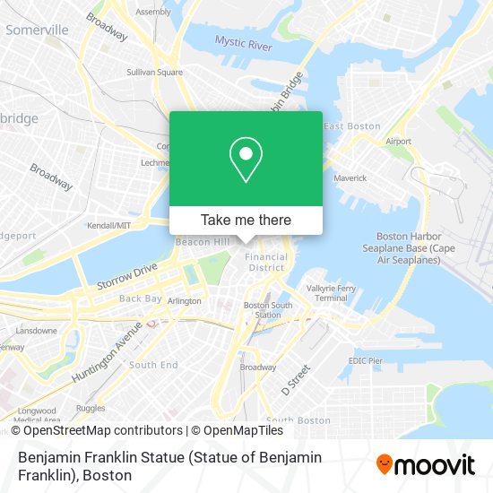 Benjamin Franklin Statue map