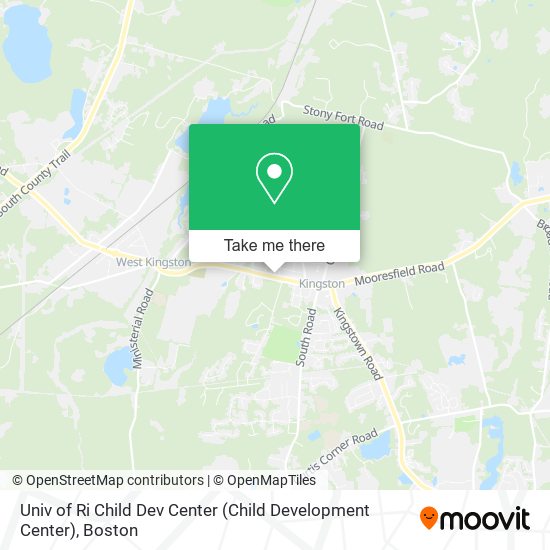 Univ of Ri Child Dev Center (Child Development Center) map