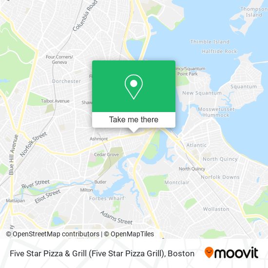Mapa de Five Star Pizza & Grill