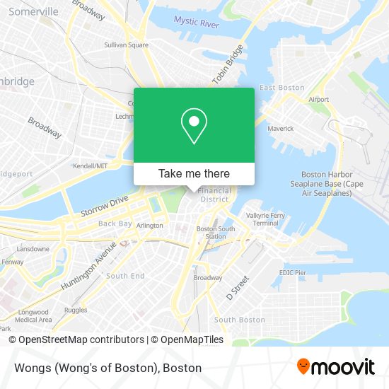 Mapa de Wongs (Wong's of Boston)