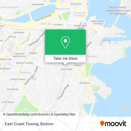 Mapa de East Coast Towing