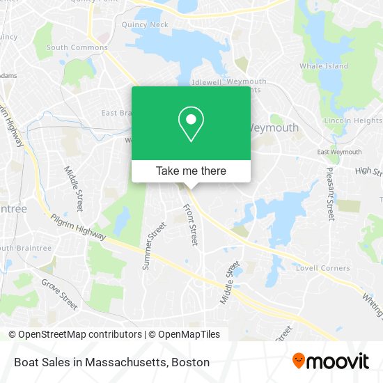 Boat Sales in Massachusetts map